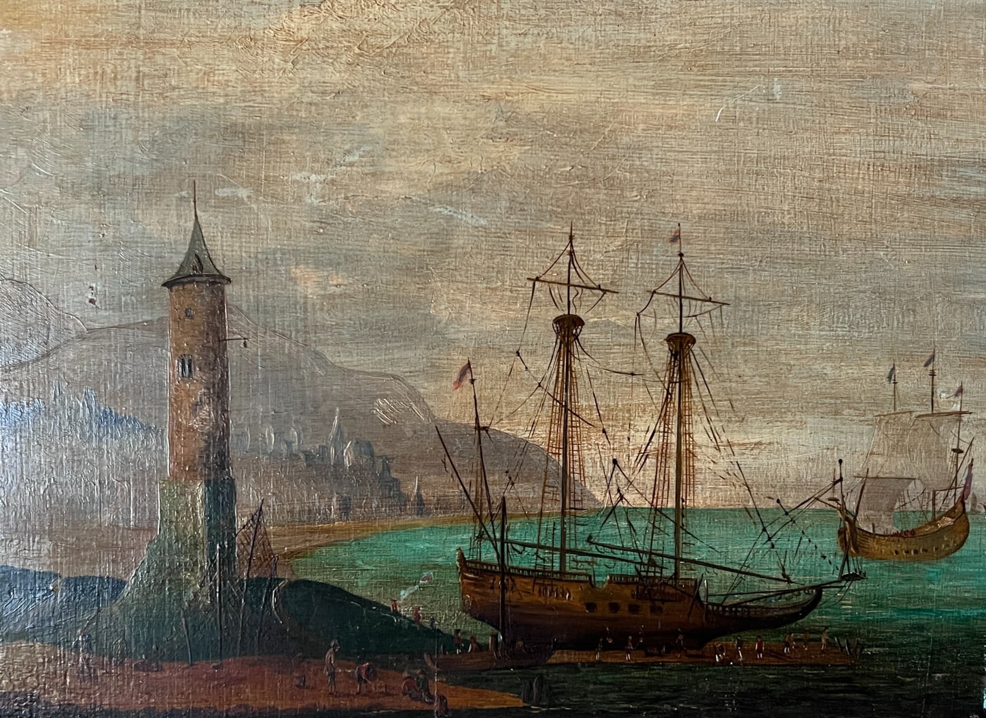 Painting Northen Town Cityview Landscape