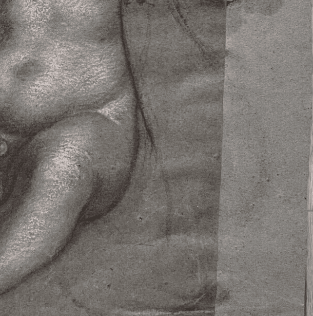 Original Antique Pencil 18th century Drawing Nude Angel Artwork image 6