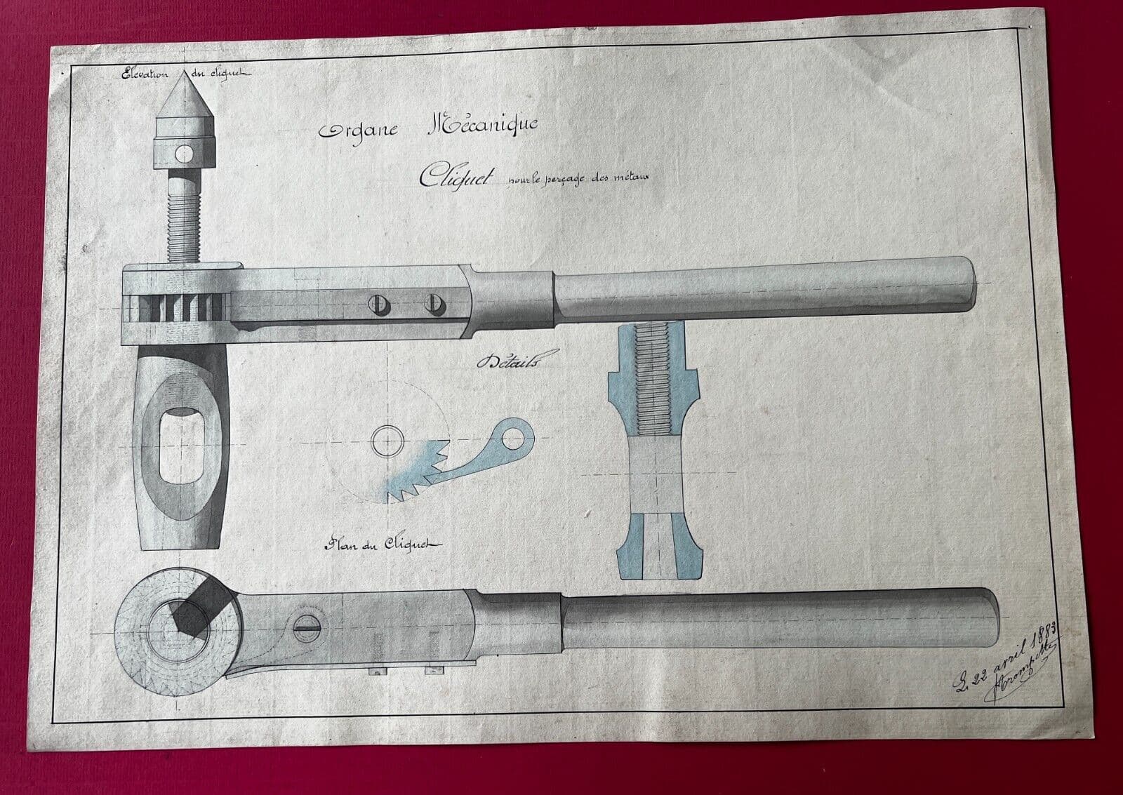 Drawing Invention Mechanical Machine, Plans image 3