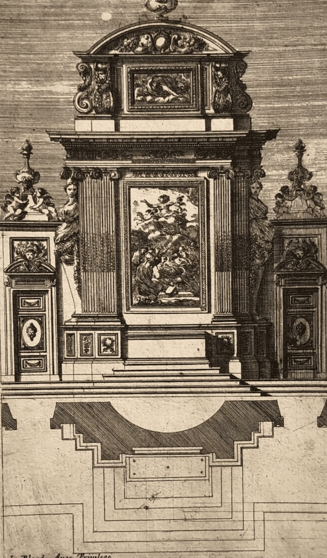 Vintage Etching Original Architecture Jean Baptiste LE BLOND (1679-1719)