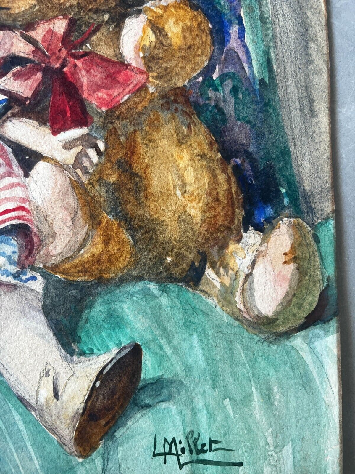 Drawing Signed Doll and Bear image 3