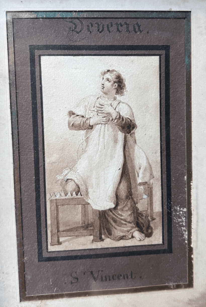 Eugène DEVÉRIA (1808-1865) Man Portrait St Vincent Drawing