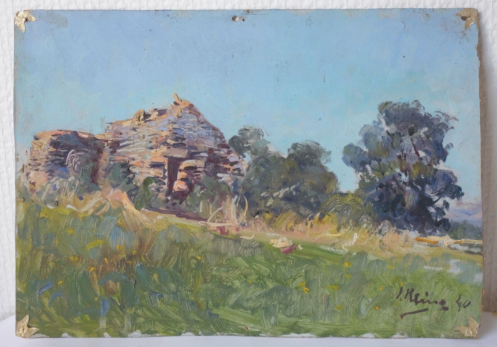 Jules KLING (1872-1949) Landscape with Ruins Painting
