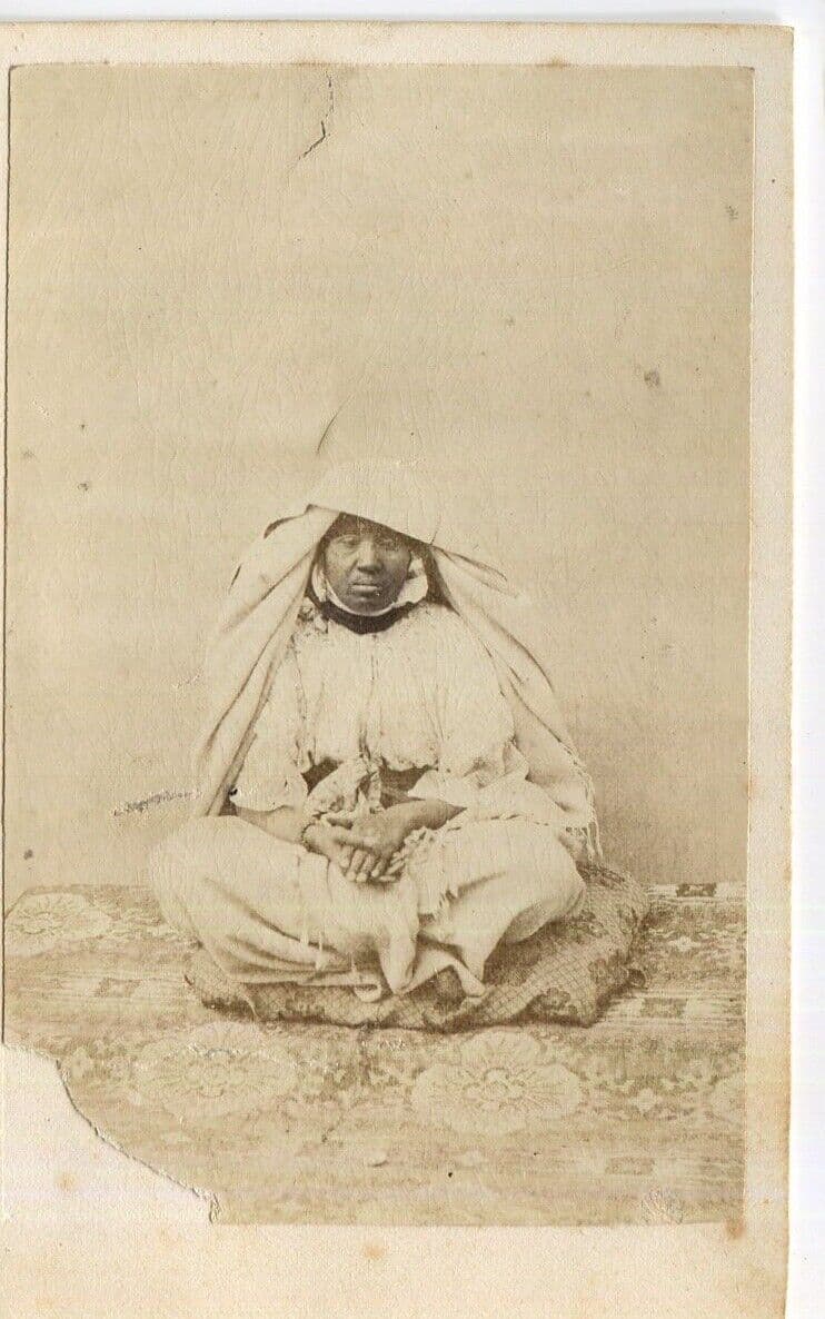 CDV Photograph Orientalist Portrait Baker Woman Tunis 1867