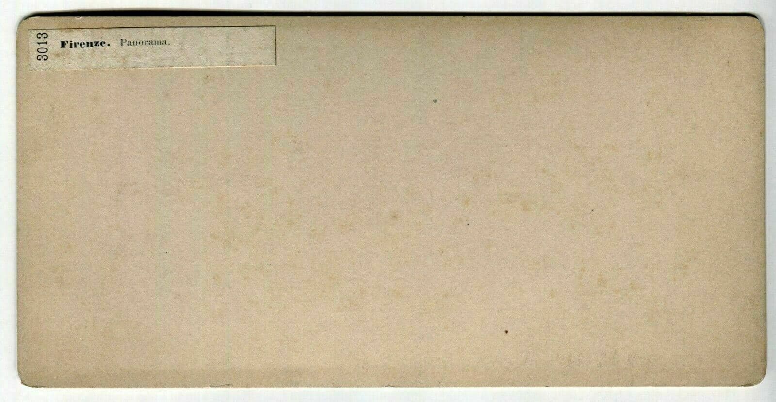 Vintage Stereoview Photograph Giacomo BROGI - Florence Panorama c. 1870 image 6