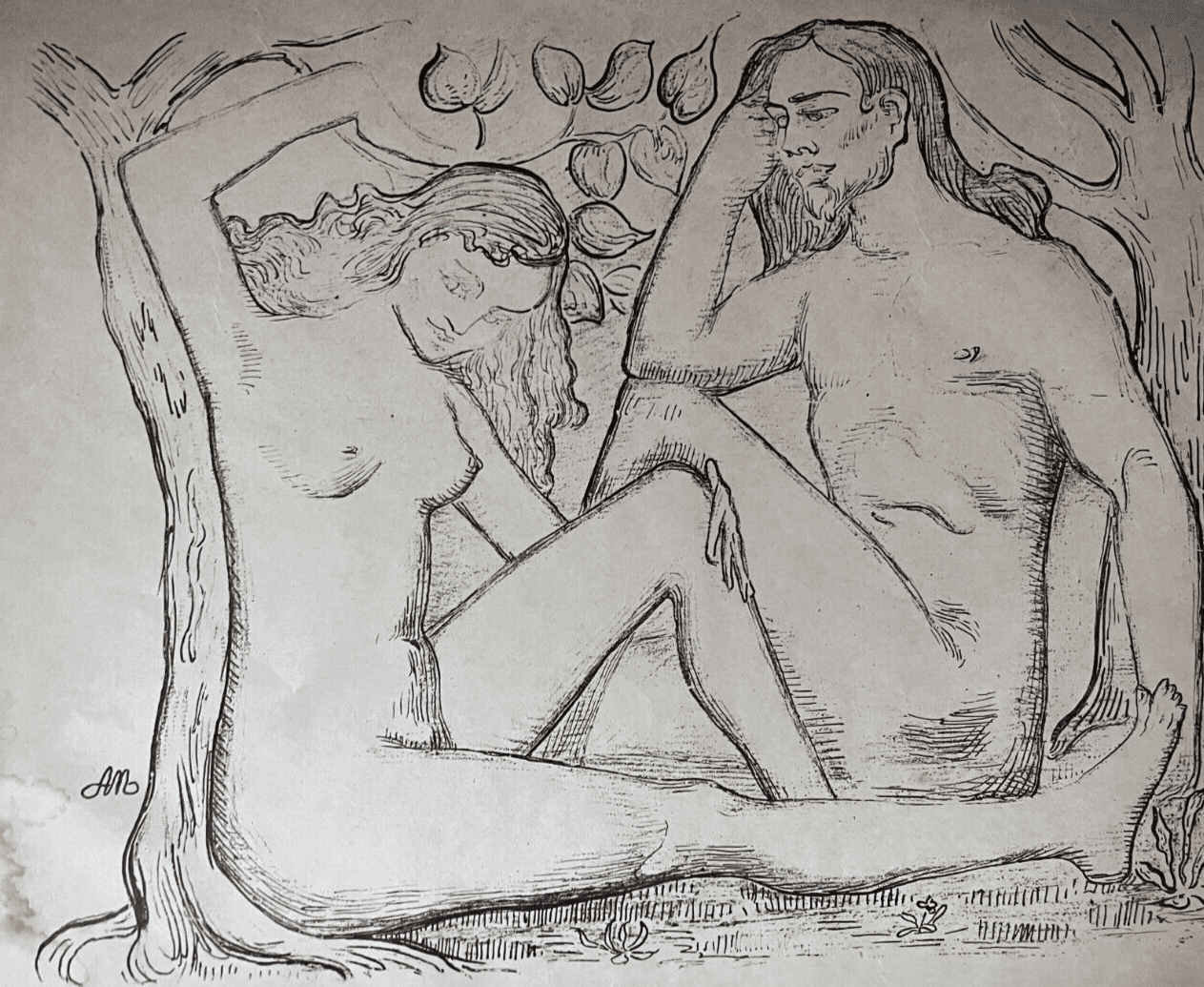 Aristide MAILLOL (1861-1944) Adam and Eve Etching