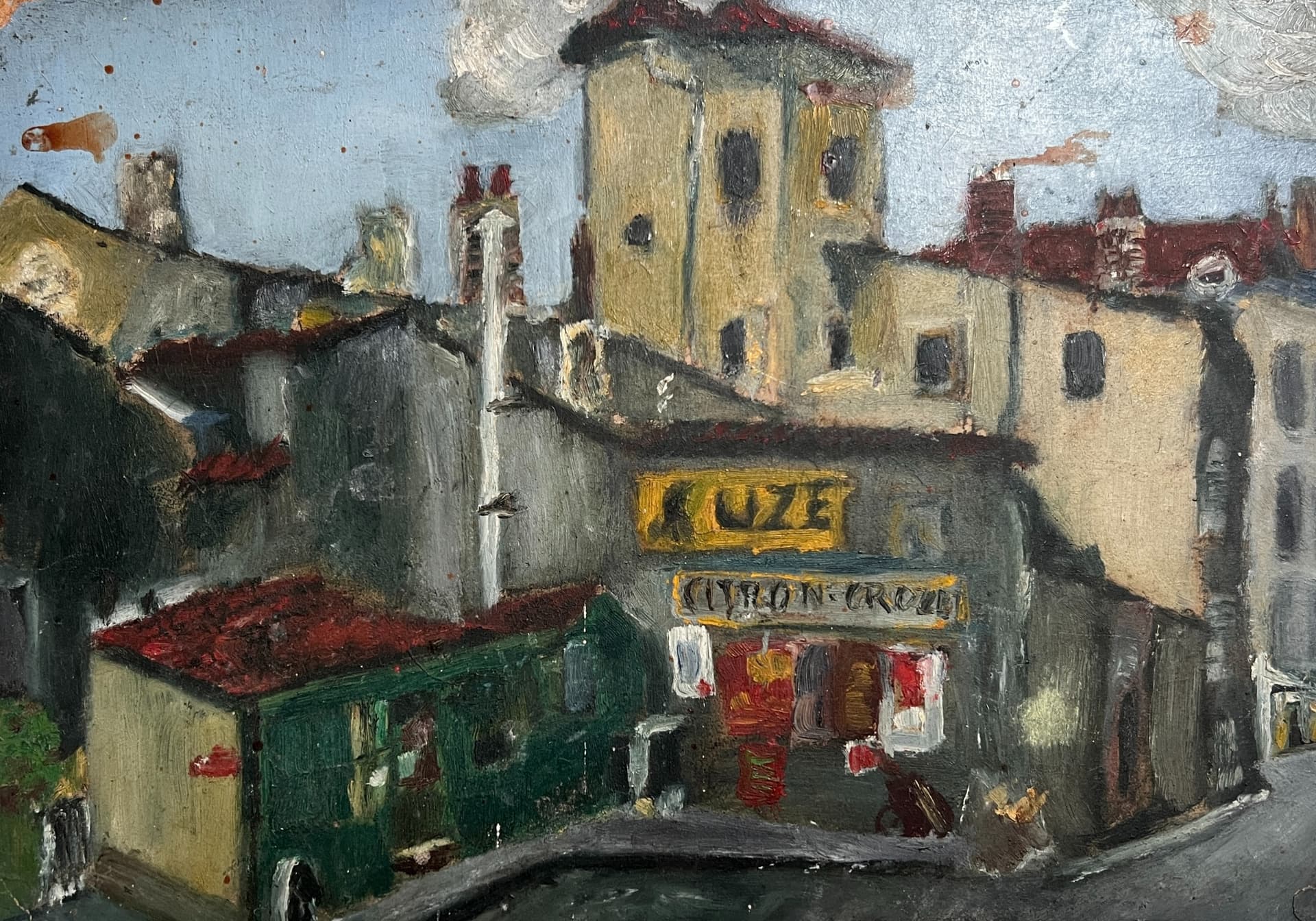 Painting Cityview Landscape signed