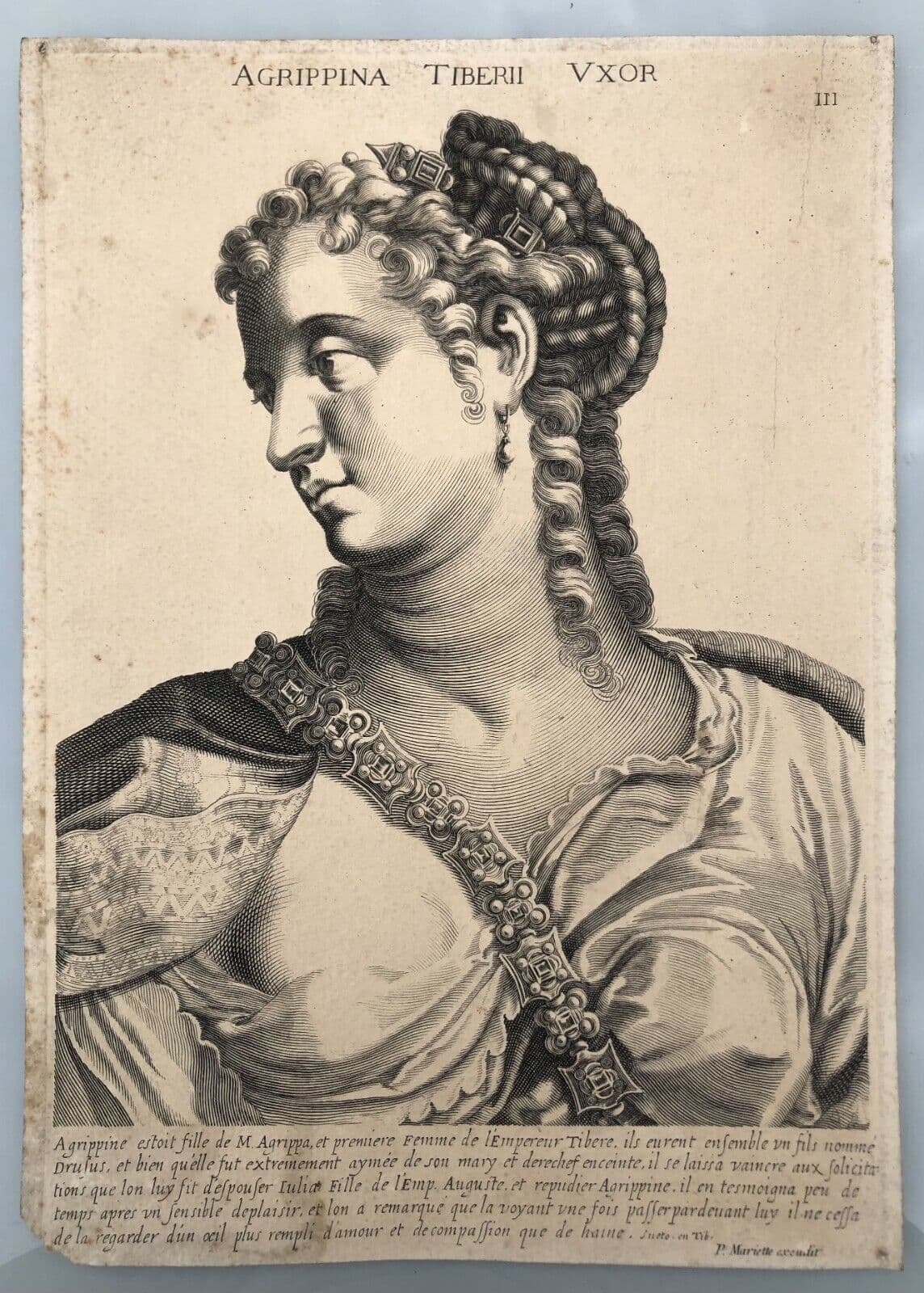 Etching by Mariette, Vipsania Agrippina image 2