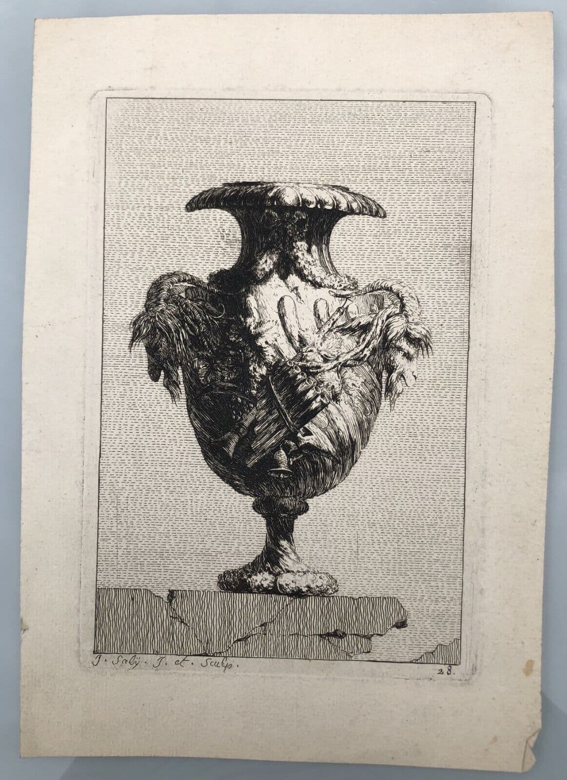 Jacques SALY (1717-1776) Vase Etching image 3
