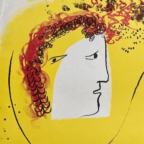 Vintage Original Poster Marc Chagall 1970 Galerie Maeght, Mourlot number 602 image 3
