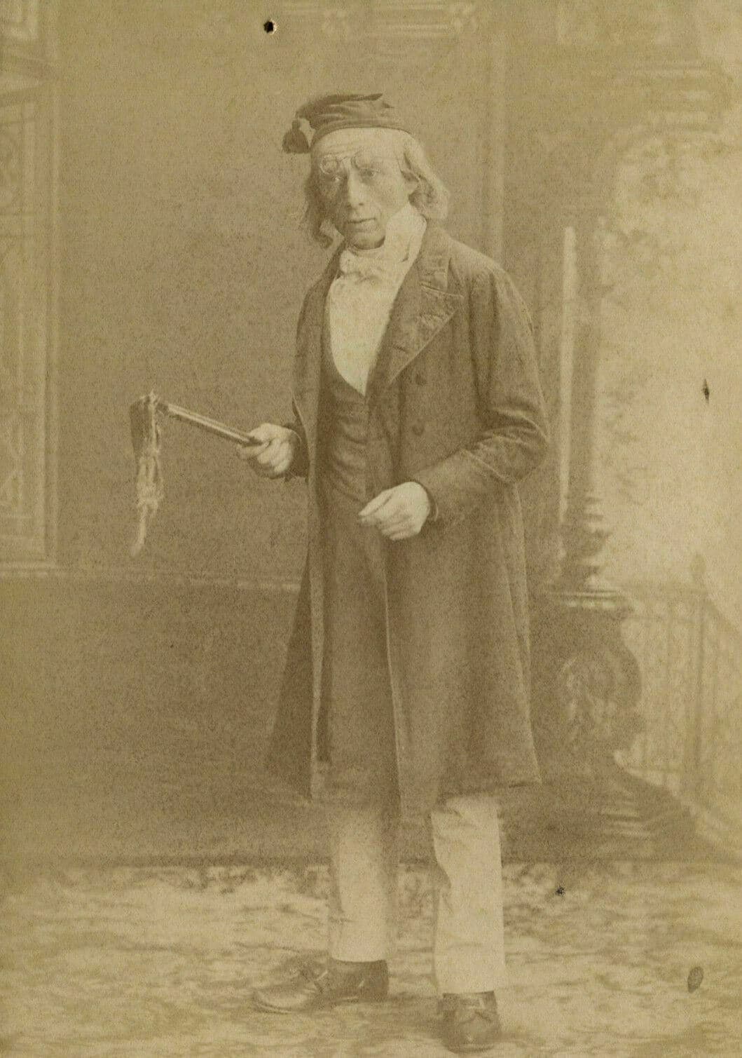 Cabinet Card Photograph Eug.Fontaine - Actor G.Germane ? Dedicated c. 1870