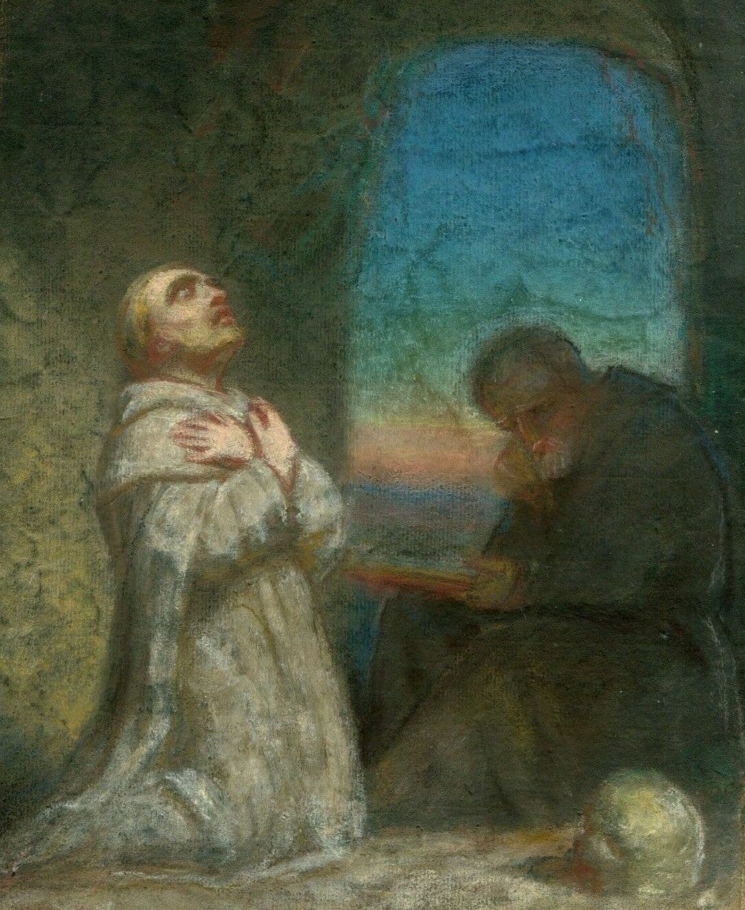 Drawing Priest, Man in Prayer, Religious