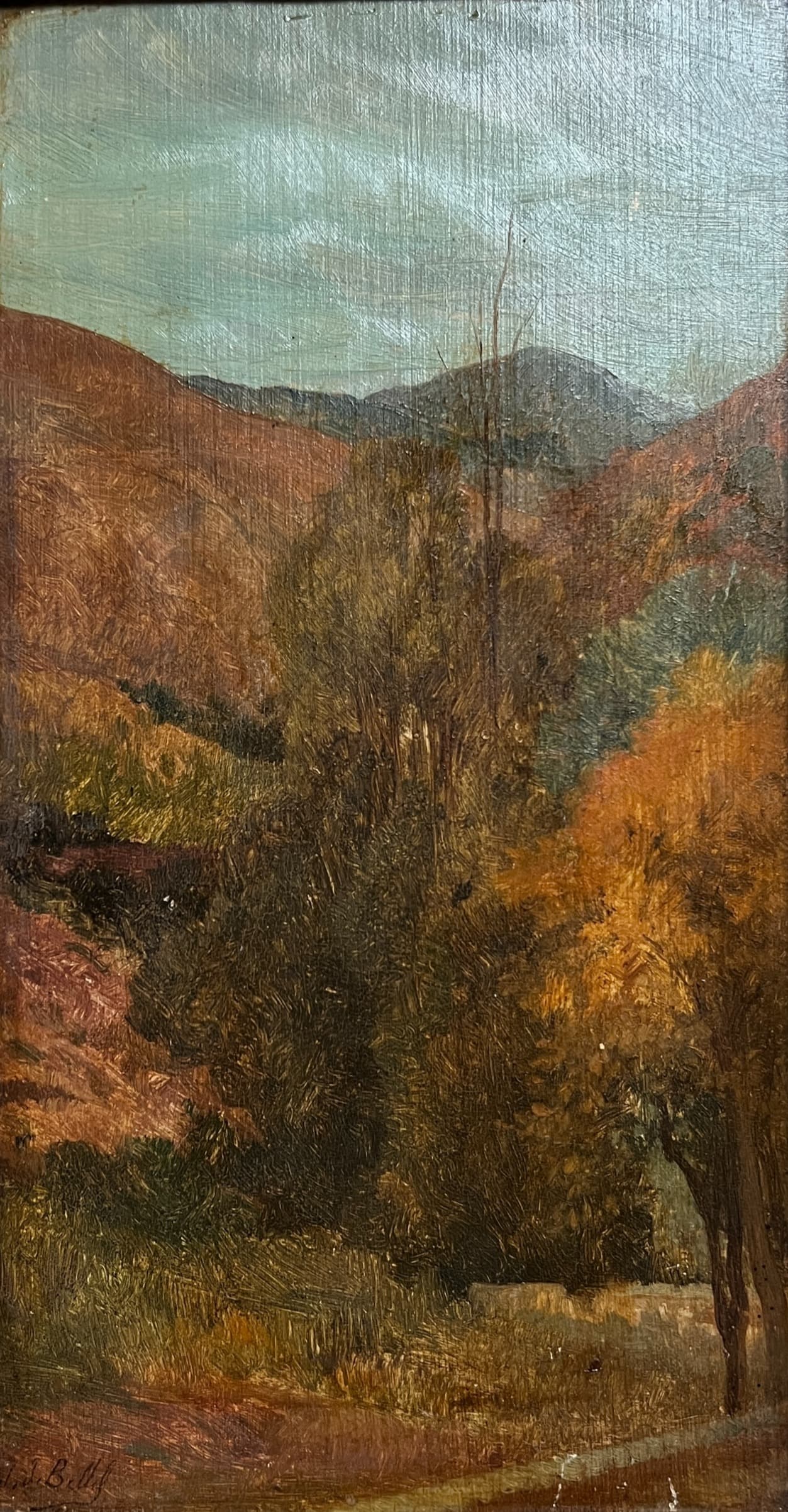 Painting Forest Landscape by Jean-Joseph BELLEL (1816-1898)