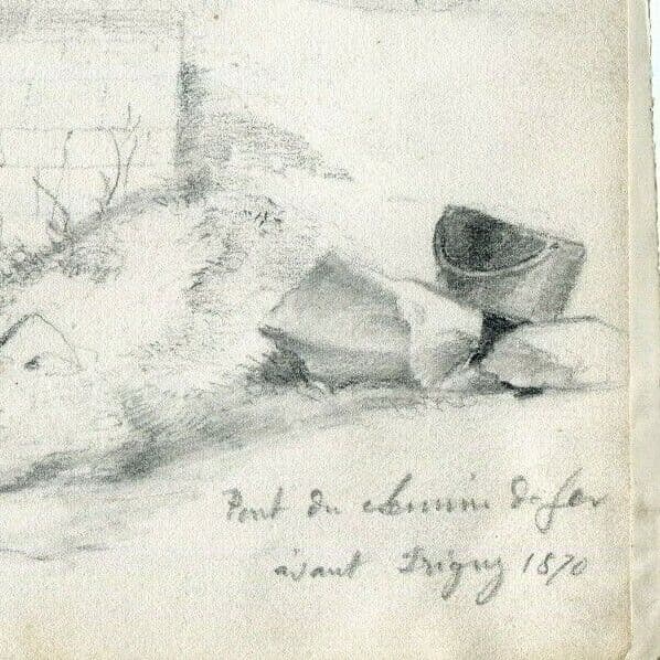 Drawing 19th century Bridge - Dikeos 1870 image 2