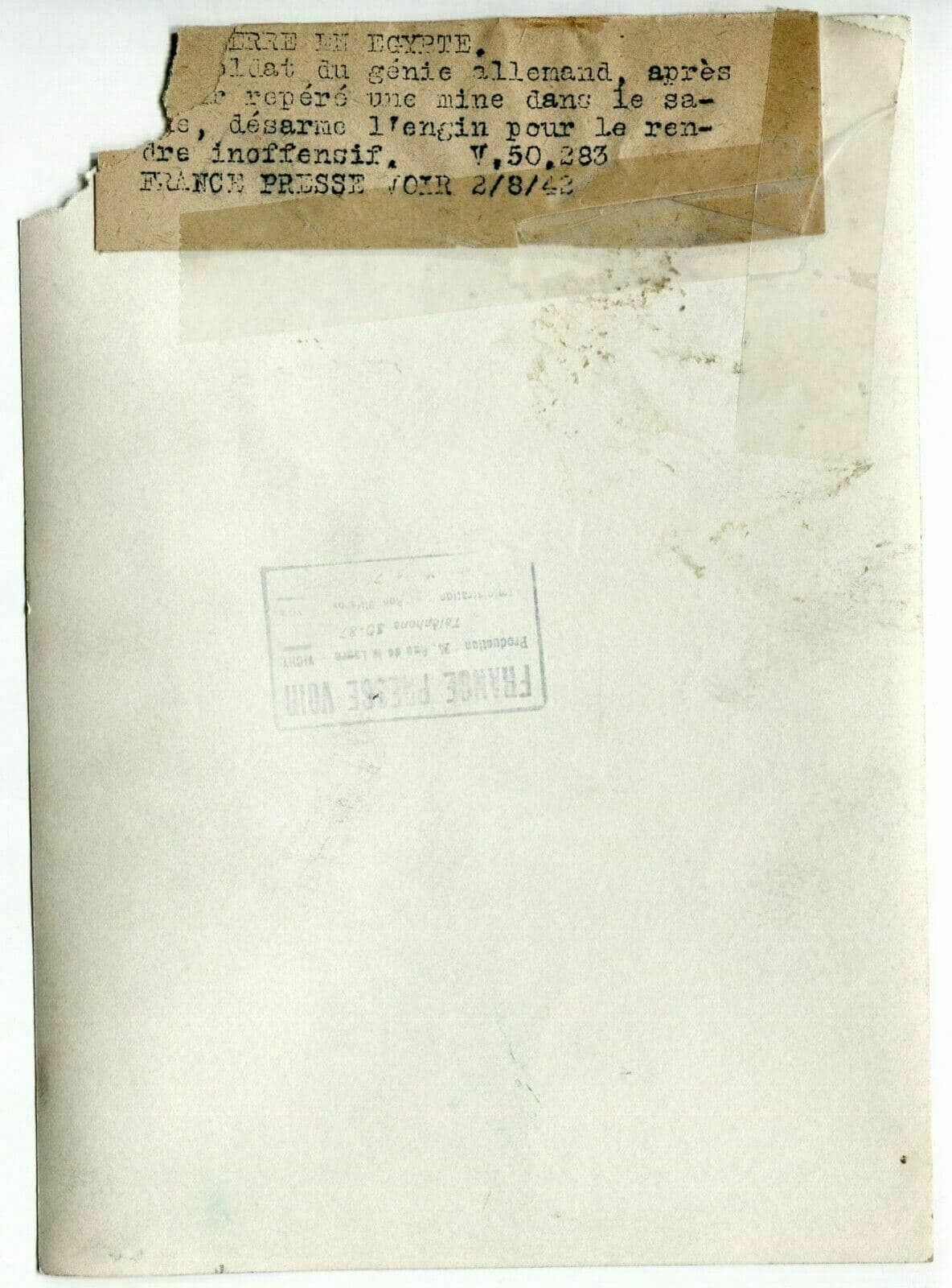 Vintage Photographs FRANCE PRESSE - Egypt German Minesweeper WWII 02.08.1942 image 5