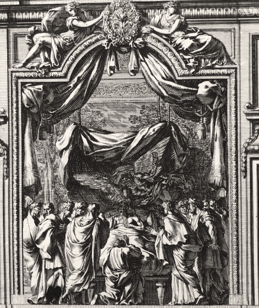 Etching by Jean Le Pautre (1618–1682) Religious Scene, History Architecture
