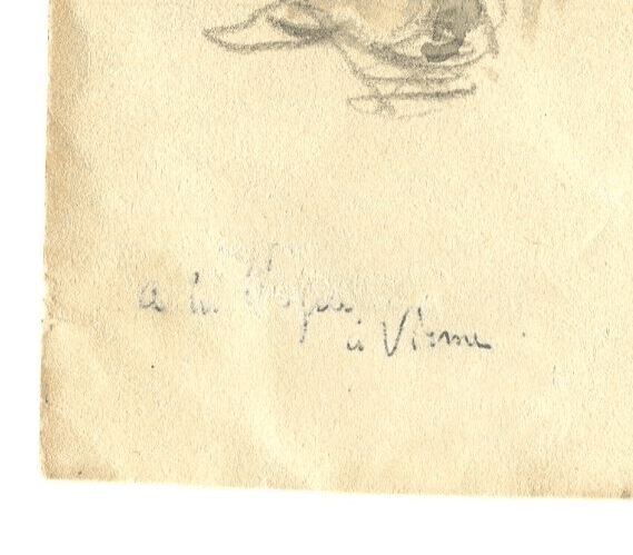 Antique Original Signed Drawing Woman Portrait Playing Dambé image 4