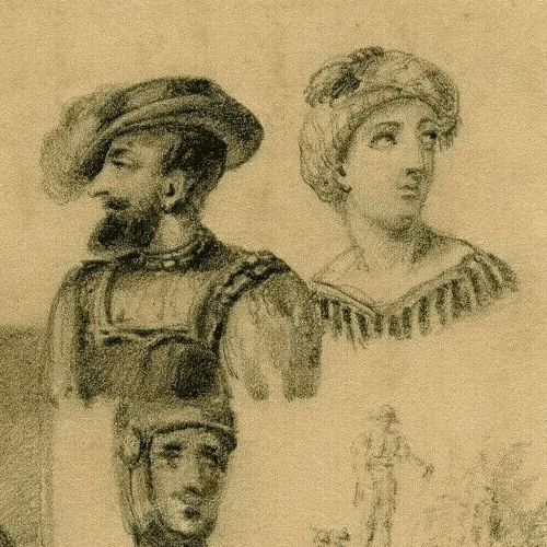 Antique Pencil Drawing Original 19th century Figures, Portraits, Men Artwork image 4
