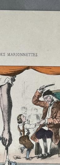Antique Lithograph - "Théâtre des Marionnettes" (Puppet Theatre) Illustration image 5