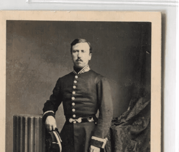 Antique CDV Original Photographs Military Man Portrait Crespon image 3