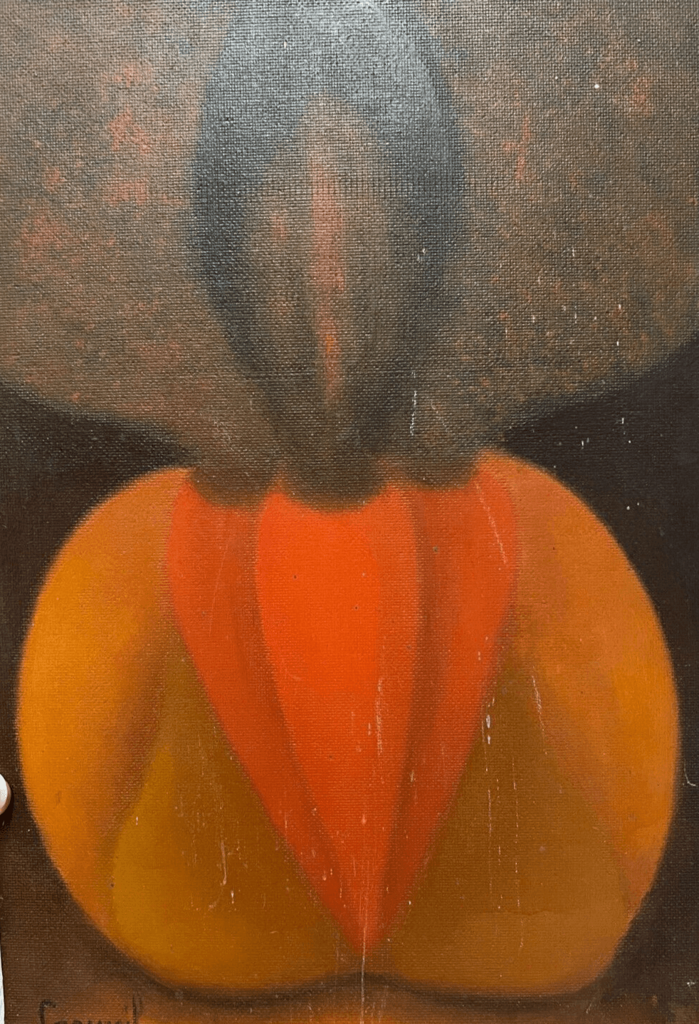 Louis CARMEIL (1920-1999) Orange Abstraction Painting