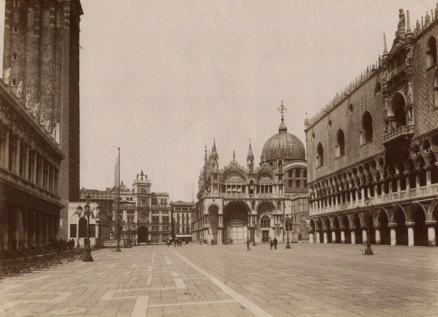 Vintage Photographs Landscape Saint Marc Place, Italy c. 1900