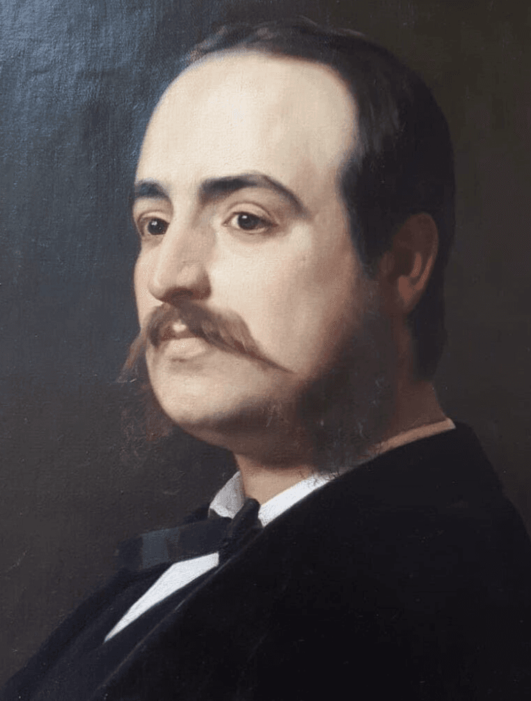 Antique Painting Antonio CISERI (1821-1891) Man Portait Famiglia Bianchini