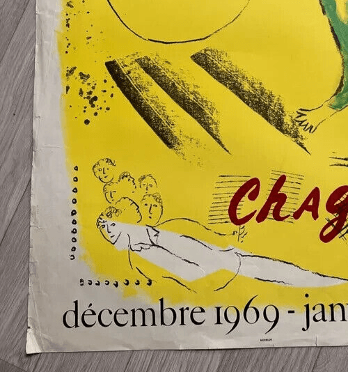 Vintage Original Poster Marc Chagall 1970 Galerie Maeght, Mourlot number 602 image 6