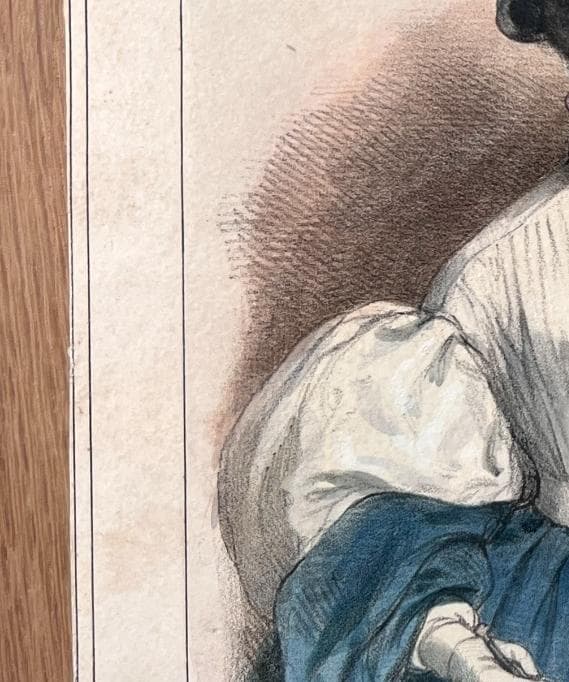 Elegant Antique Lithograph: July Elegance in Fashion image 5