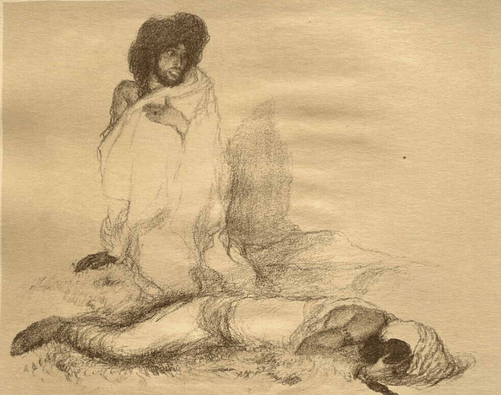 Vintage Lithography Abel Pfeffermann PANN (1883-1963) - Bible, Leah