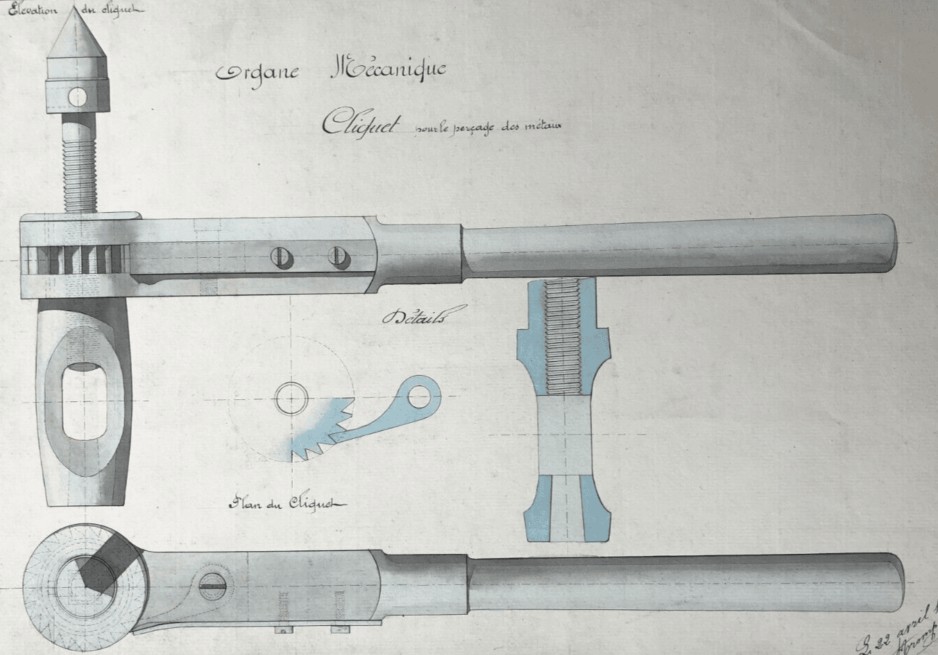 Drawing Invention Mechanical Machine, Plans