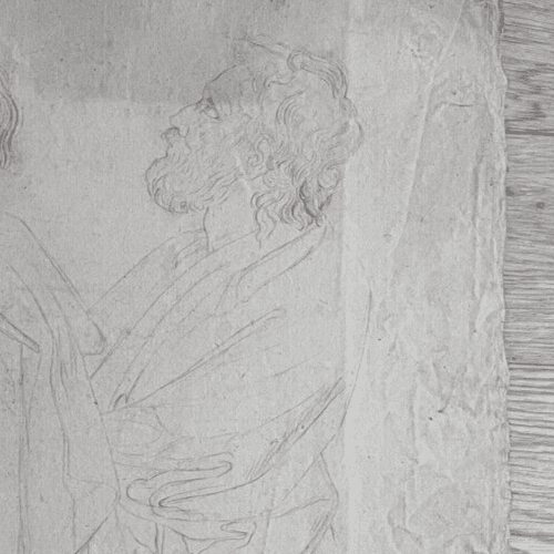 Antique Drawing Original Men, People, Religious, Bible 19th century image 4