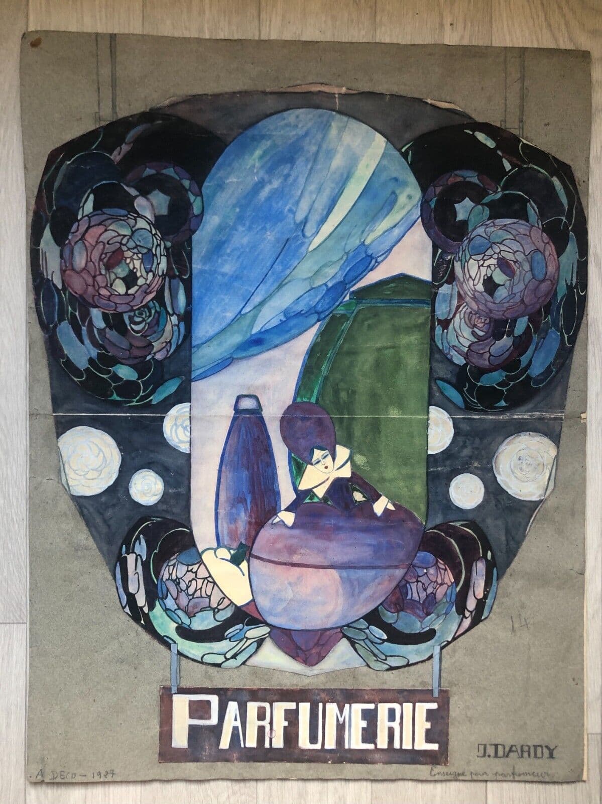 Drawing Perfume Art Deco Advertising image 3