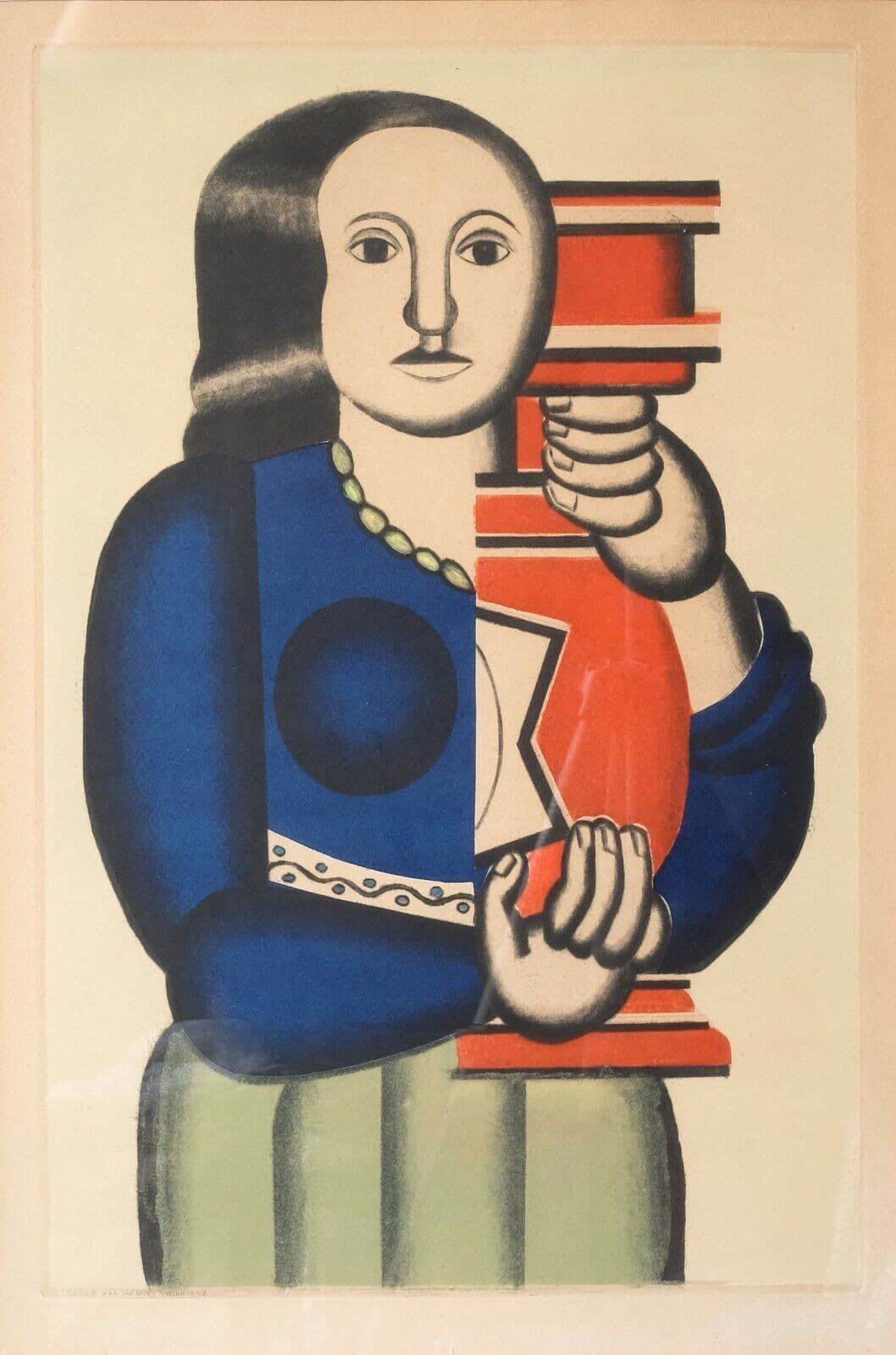 Jacques VILLON (1875-1963) Woman with a Jug, after Fernand LEGER (1928)