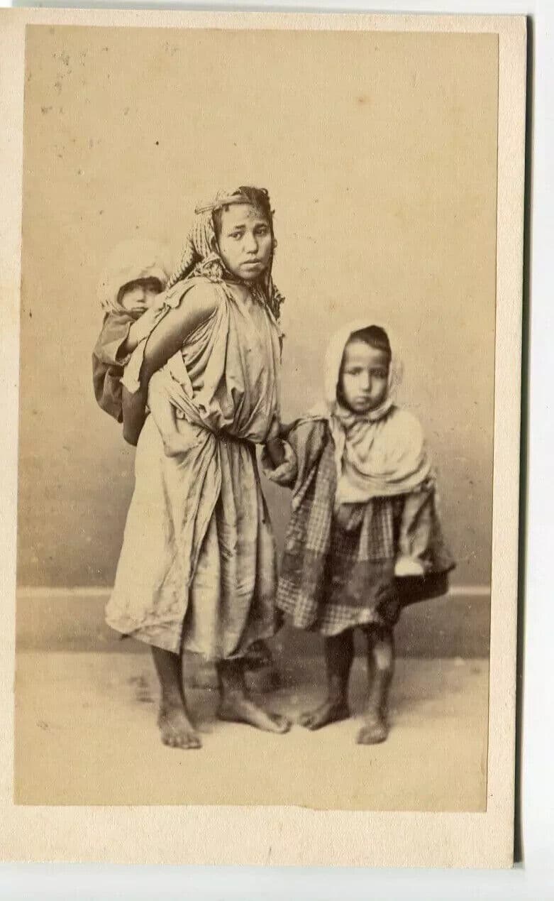 CDV Photograph Orientalist Children Portrait, Alary & Geiser c. 1870 image 2