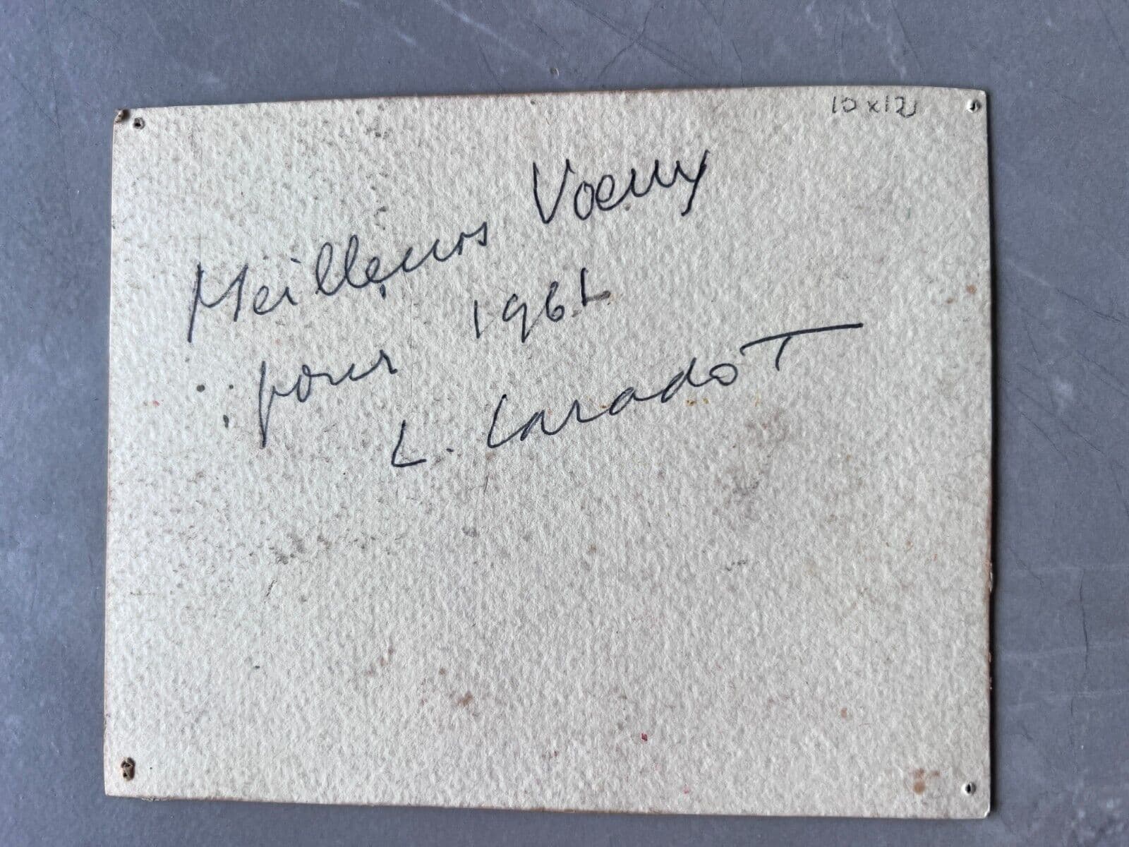 Vintage Original signed Drawing Louis CARADOT (1896-1980) Landscape, Field image 4