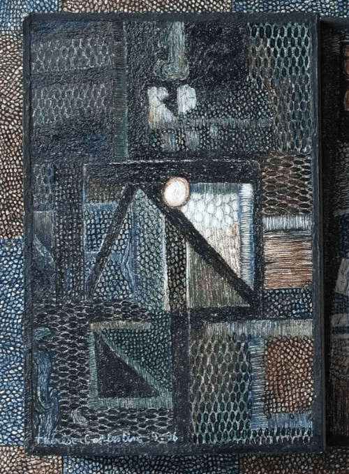 Antique Original Painting Abstraction signed Thérèse CONTESTIN (1924) Ospiti image 4