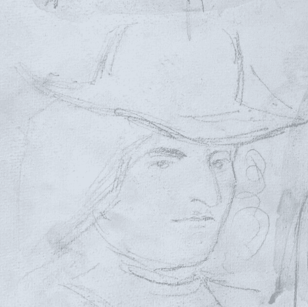 Antique Original Drawing 19th century People, Portraits, Men, Sketches image 5