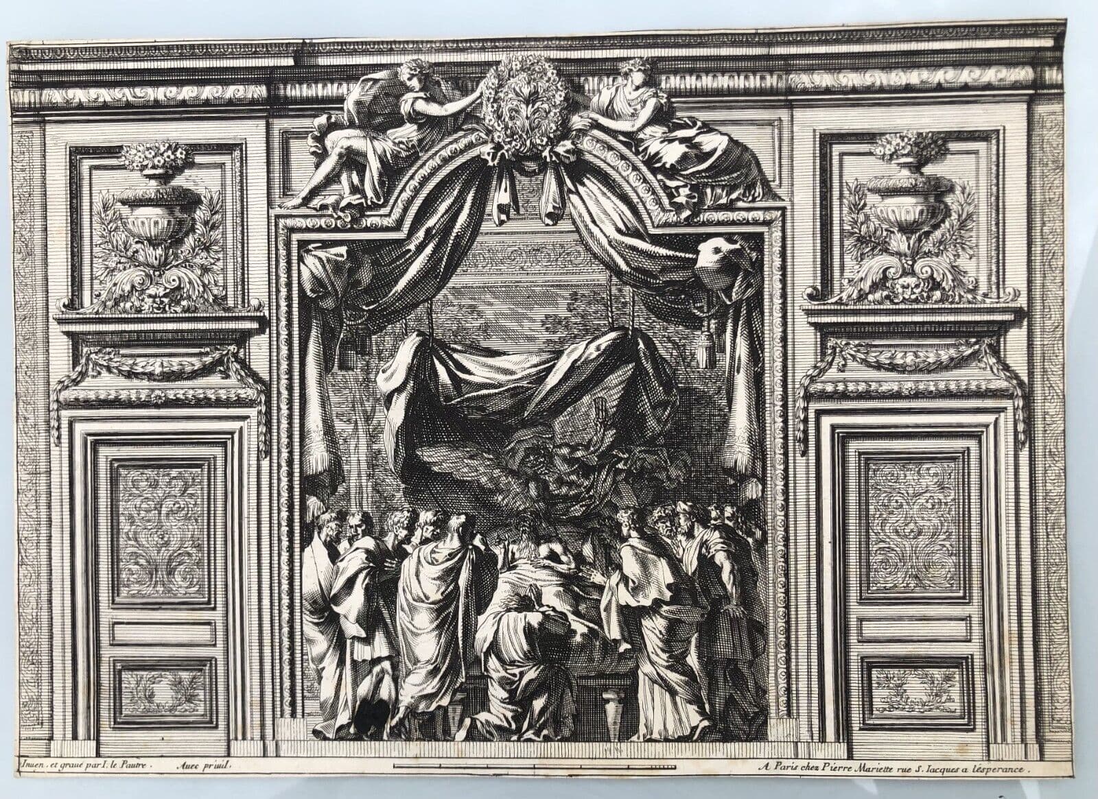 Etching by Jean Le Pautre (1618–1682) Religious Scene, History Architecture image 3