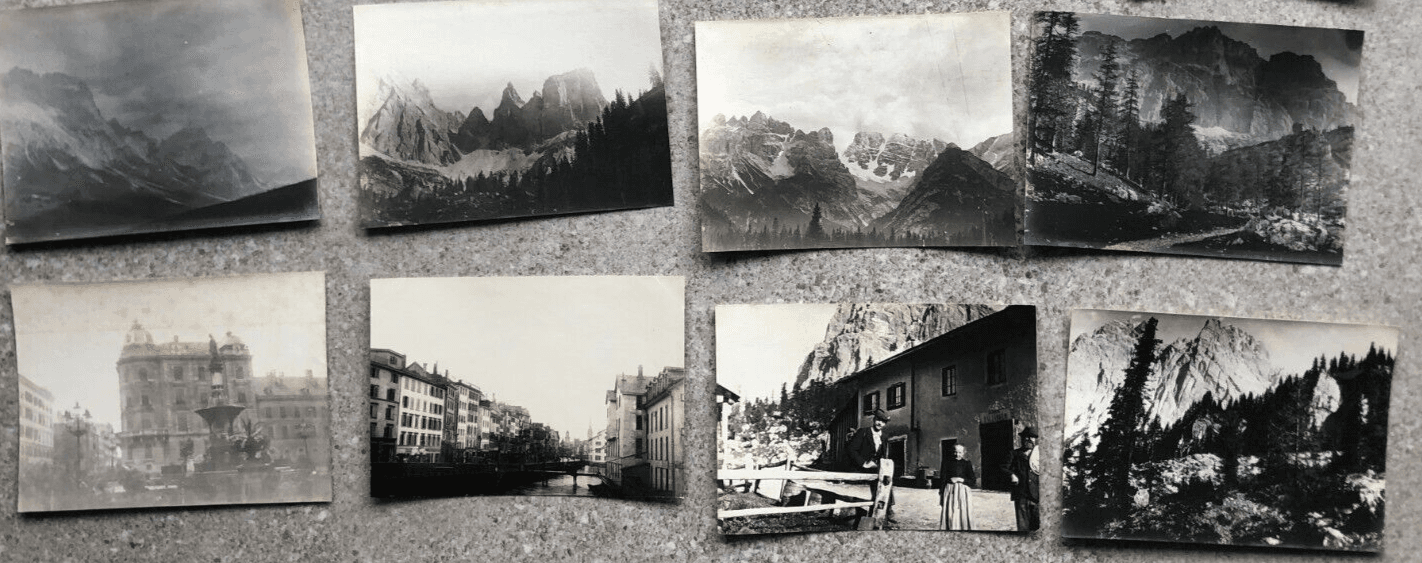 Vintage Photographs Lot x13 Landscape Mountain and People 1902