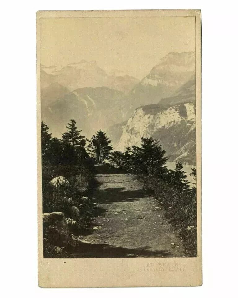 CDV Vintage Photographs Ad BRAUN - Landscape Switzerland Grutli c.1870 image 5