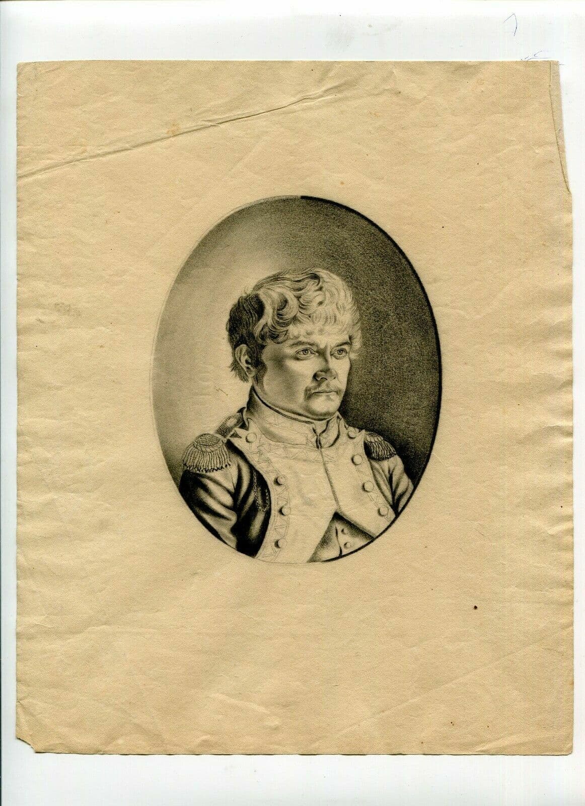 Drawing Military Man Portrait Uniform image 2