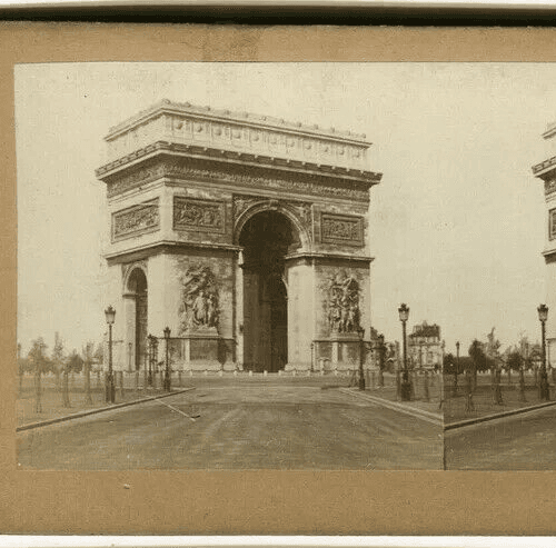 Vintage Stereoview - Arc de Triomphe Paris - Albumen c. 1870 image 2