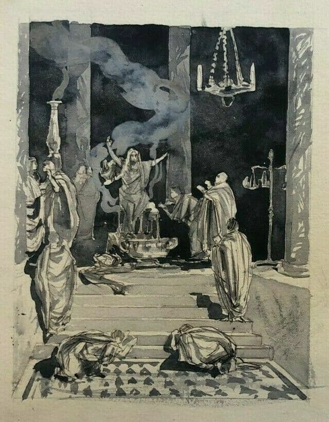 Drawing Mythology Scene de Genre, Figures