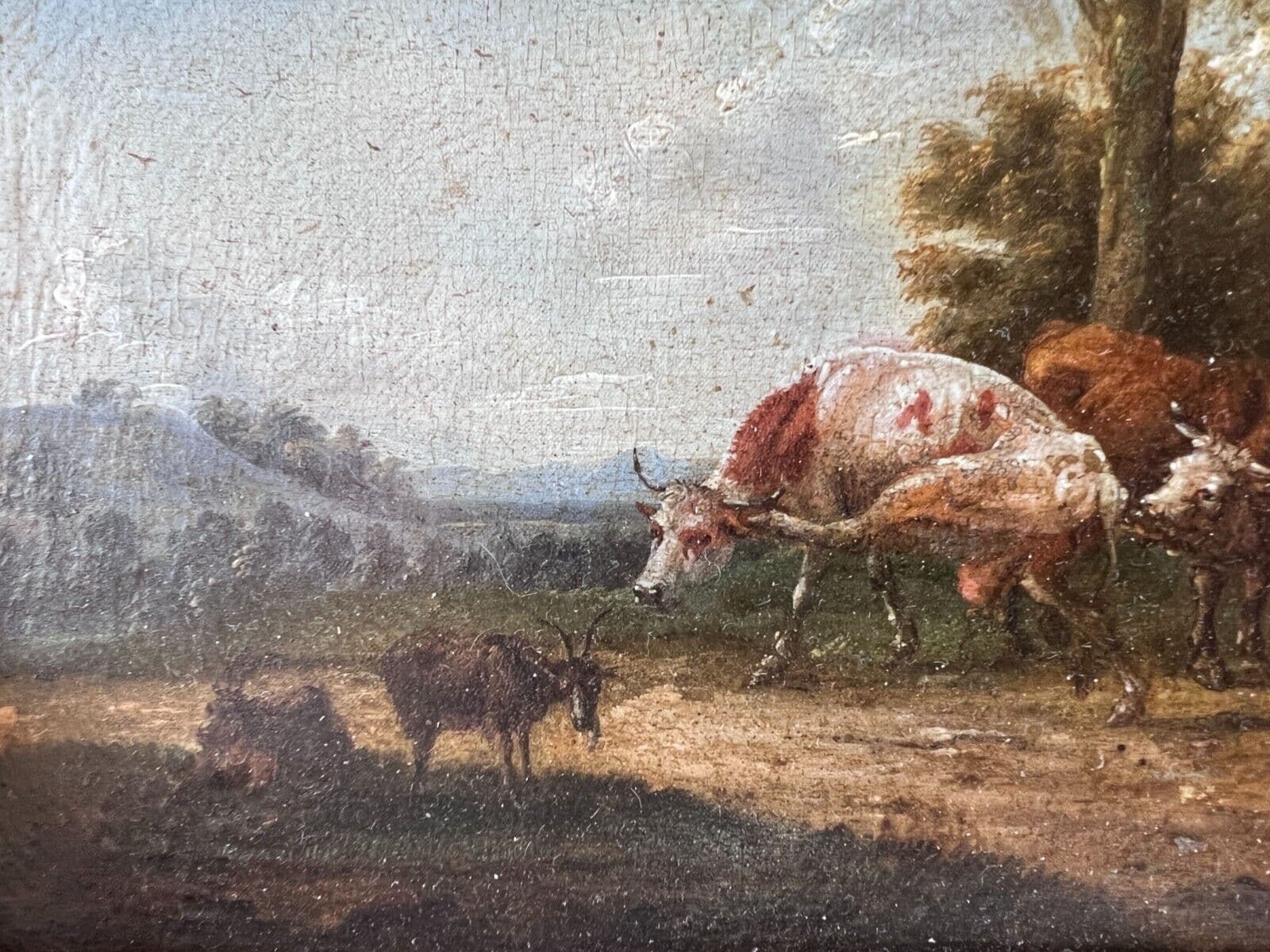 Painting Landscape with Cows and Figures image 3